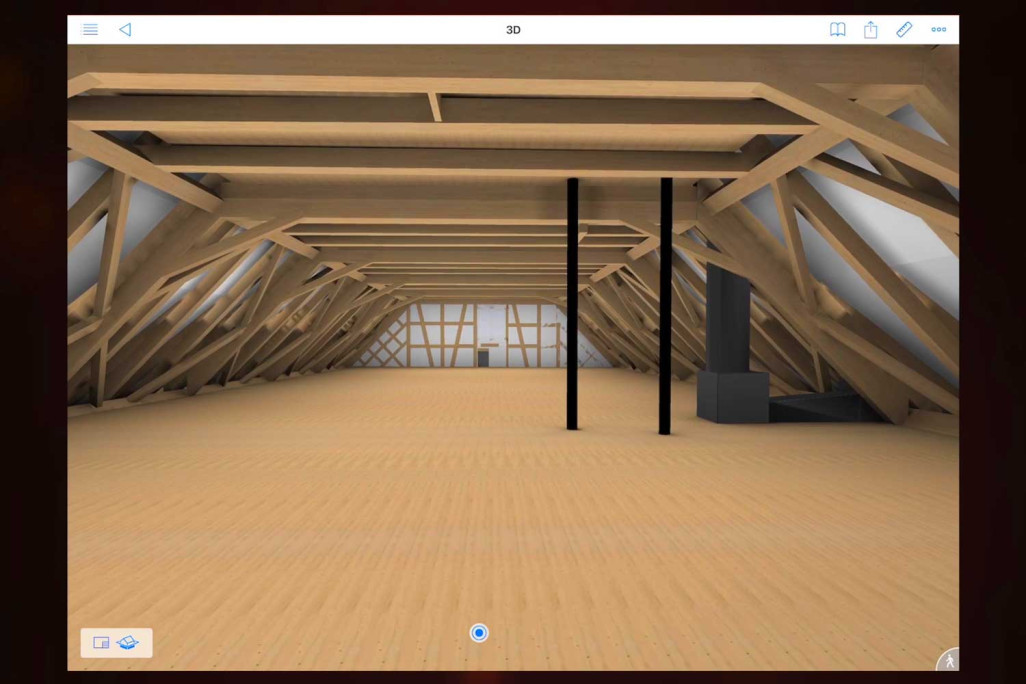 Modèle BIMx 3D, combles, HMQ AG