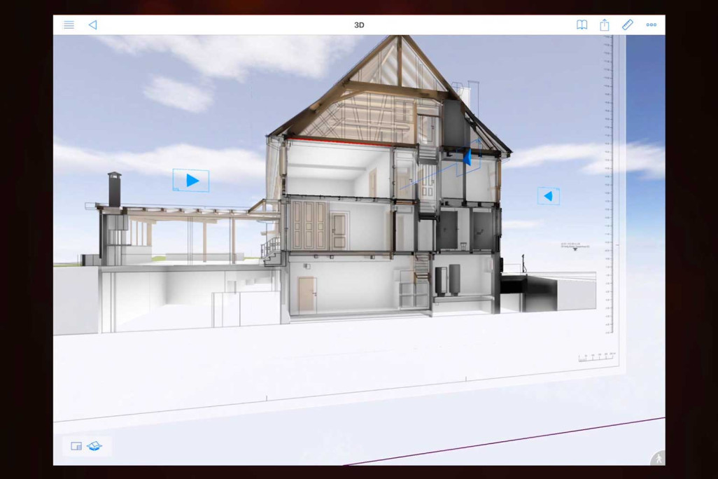 Modèle BIMx 3D, coupe transversale, HMQ AG