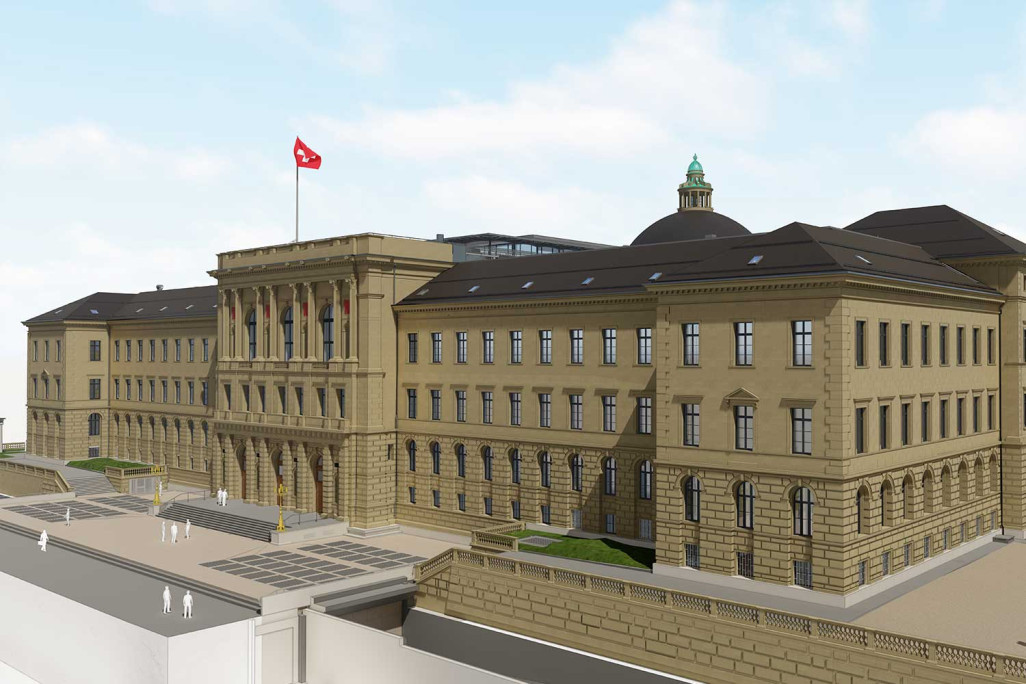 Bâtiment principal de l'ETH Zurich, modélisation 3D du bâtiment, HMQ AG
