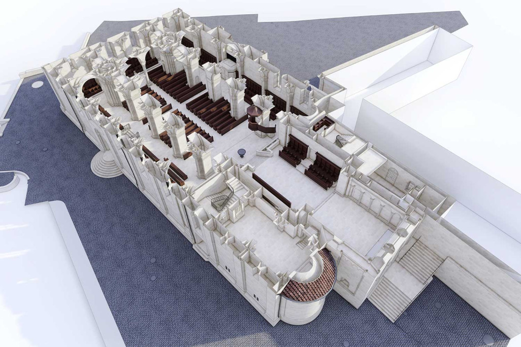 Zurich (ZH), Grossmünster, plan en 3D, HMQ AG