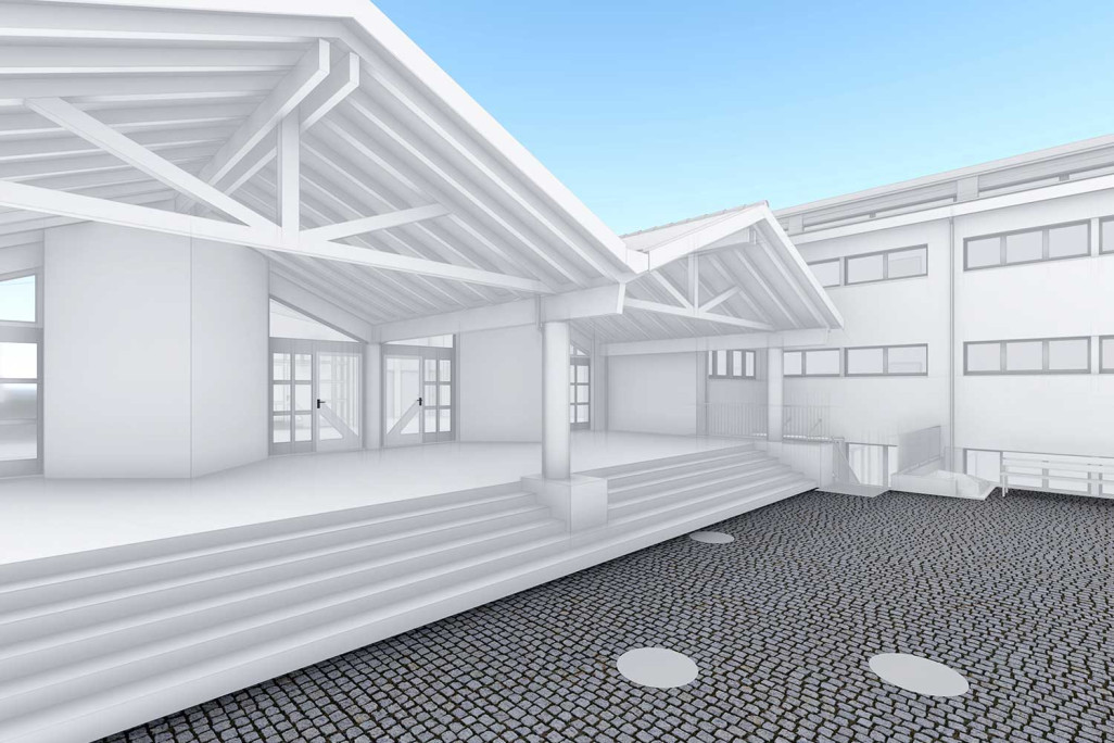 École, modèle CAO 3D, HMQ AG