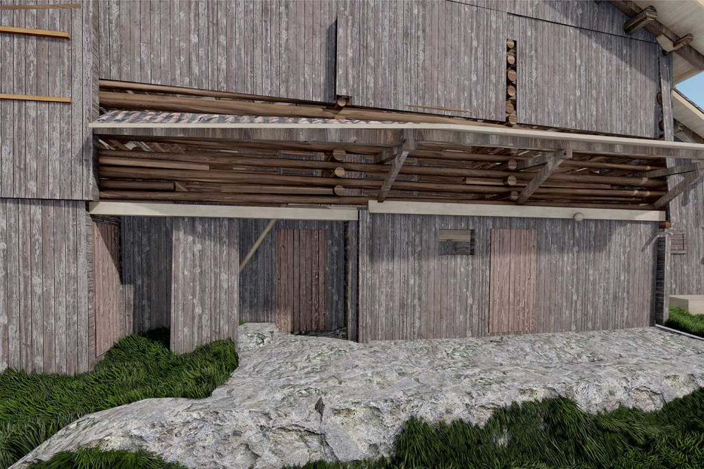 Mayen dans les Grisons, prise de vue pour modélisation 3D, HMQ AG 