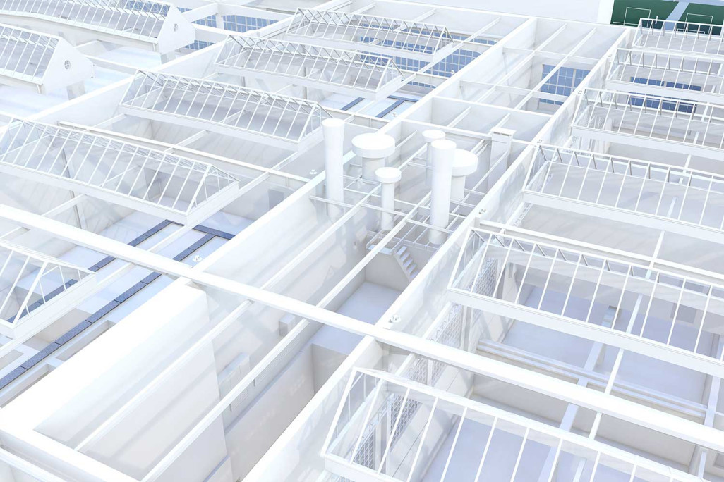 Winterthur, modèle 3D issu du relevé 3D d'une installation industrielle, HMQ AG