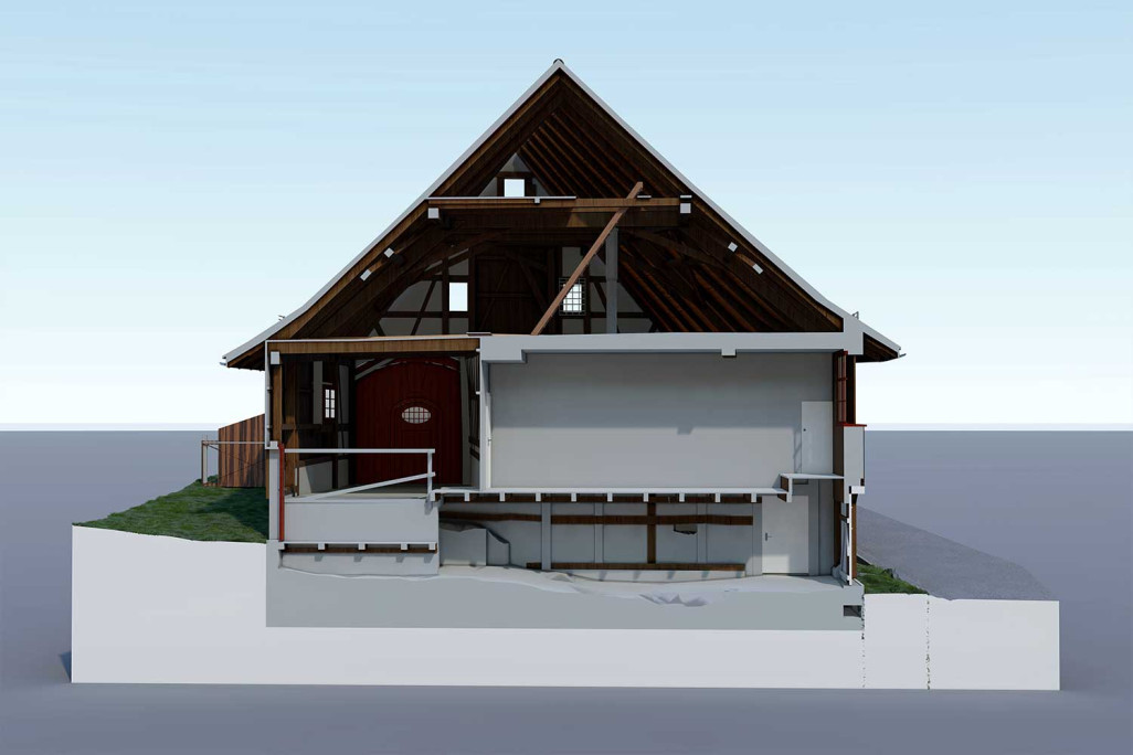 Coupe transversale 3D à partir d'un modèle 3D, HMQ AG