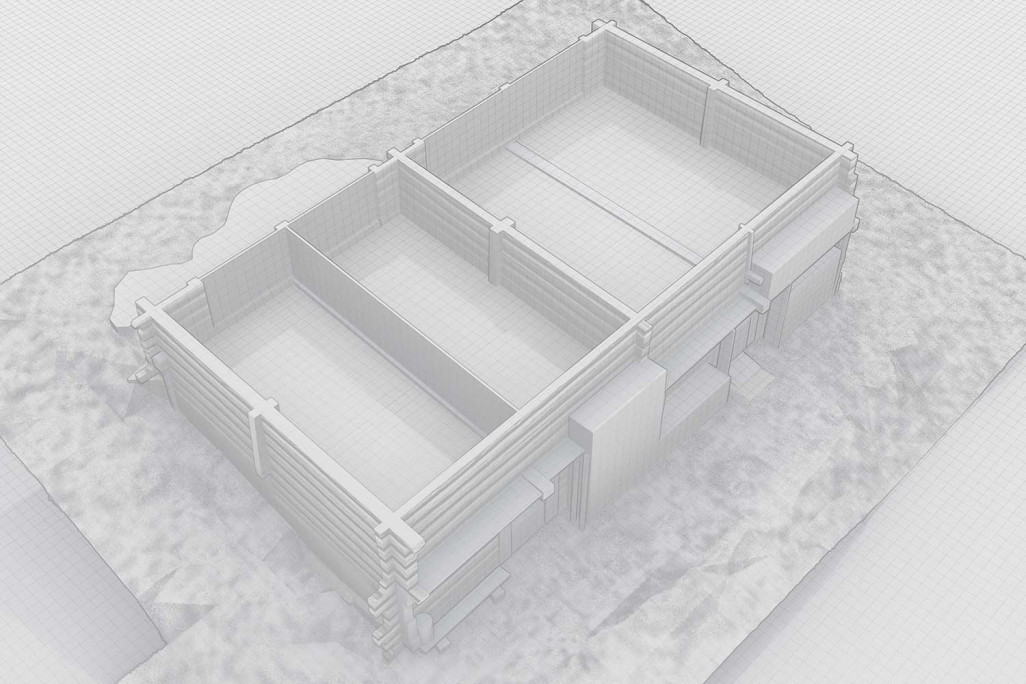 Avers GR, relevé du bâtiment, plan 3D