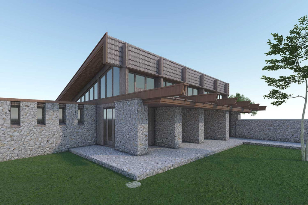 Mesure de bâtiments au Tessin, modèle 3D d'un hangar à bateaux, HMQ AG