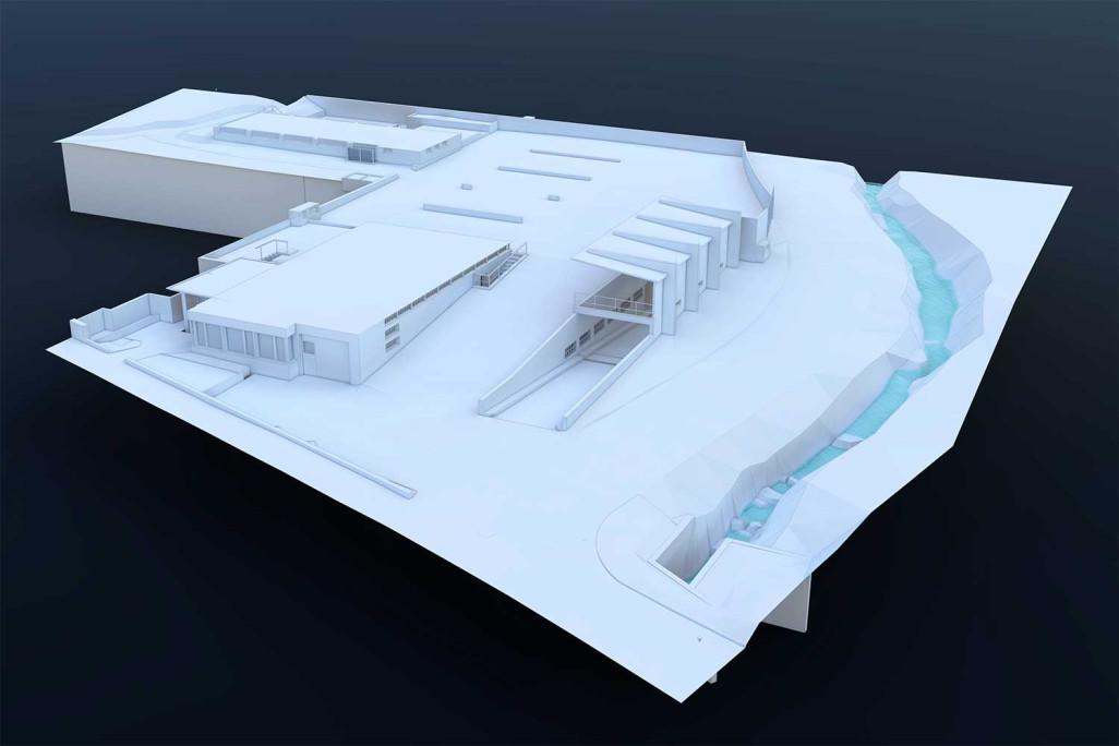 Modèle 3D du parking souterrain et de ses environs, HMQ AG