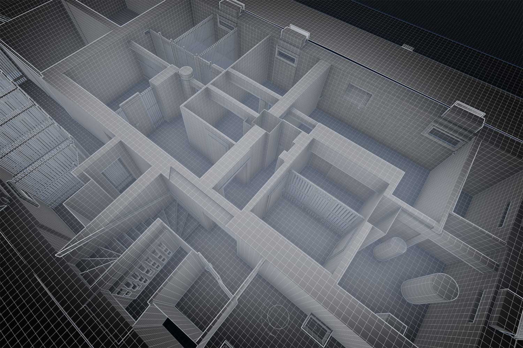 Plan 3D ArchiCAD issu du relevé du bâtiment, HMQ AG