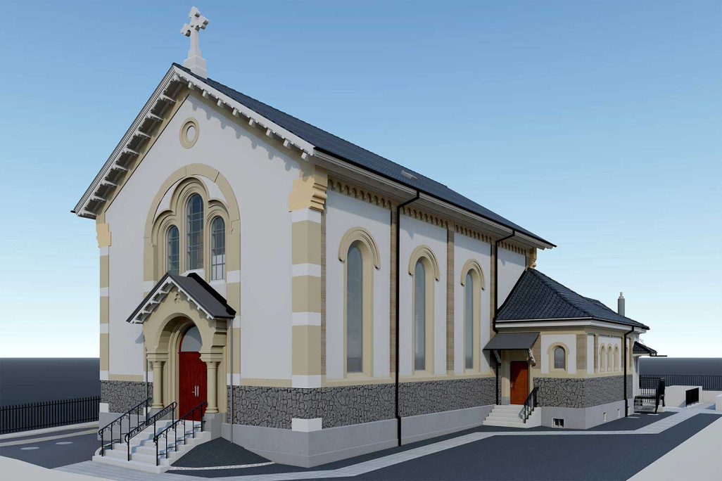 Berne, chapelle Modèle 3D, HMQ AG