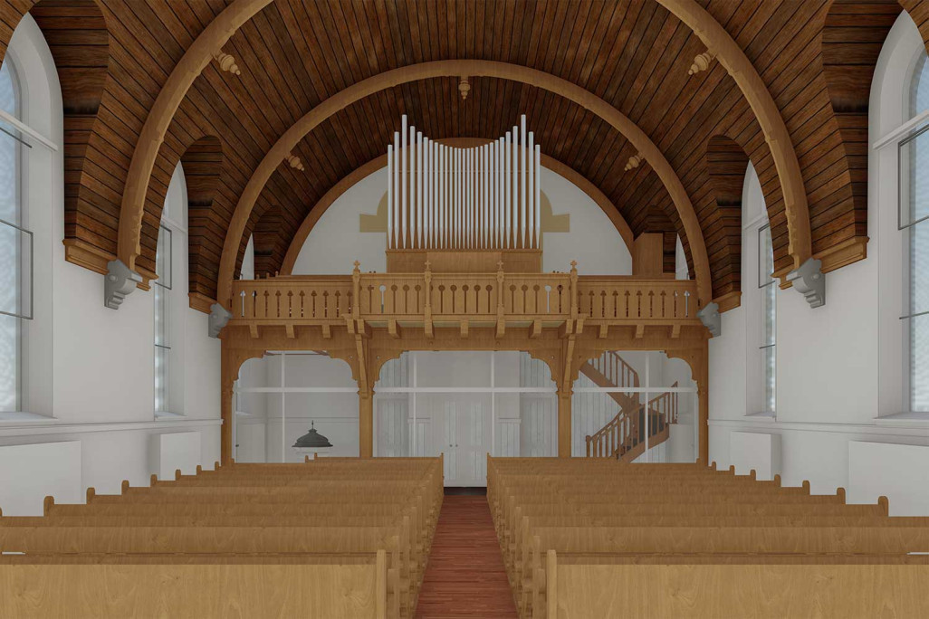 Berne, chapelle Modèle 3D avec texture, HMQ AG