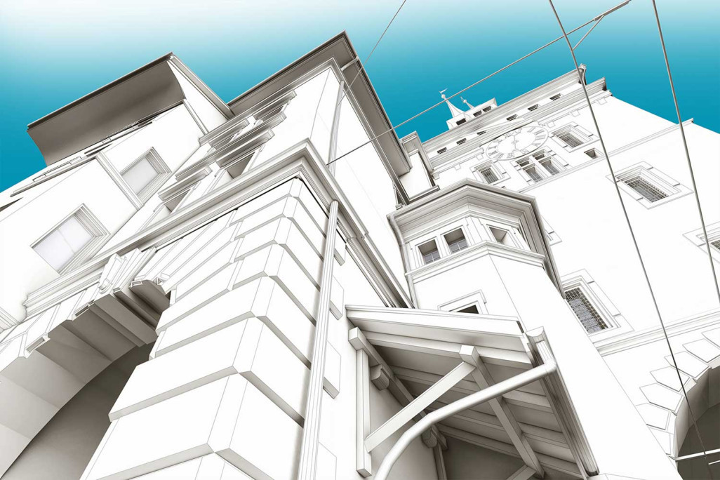 Tour Käfigturm à Berne, relevé 3D du bâtiment, HMQ AG