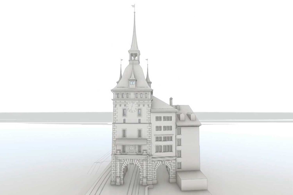 Tour Käfigturm à Berne, modèle 3D, HMQ AG