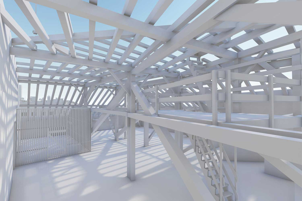 Zurich ZH, caserne militaire, combles 3D, HMQ AG