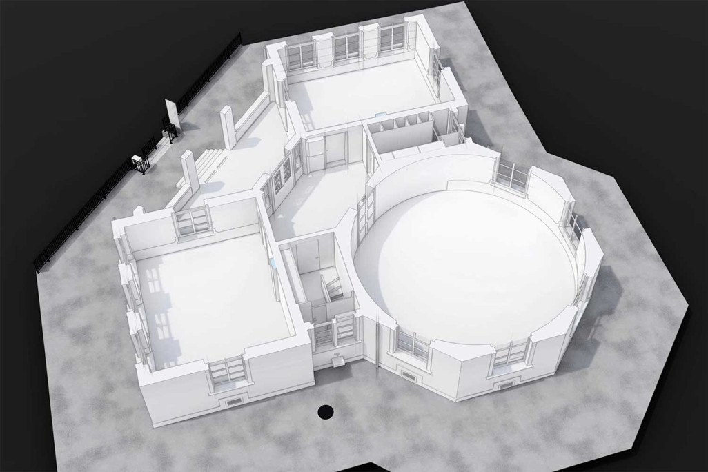 Frauenfeld, relevé du bâtiment de l'école maternelle, plan 3D, HMQ AG