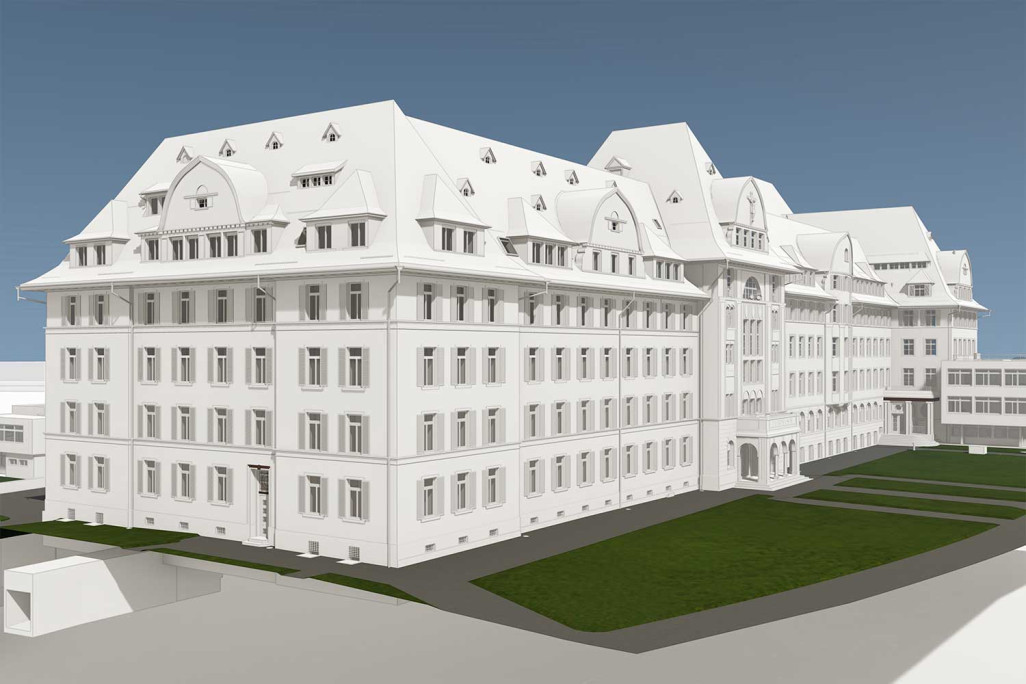 Modèle 3D Mesure du bâtiment, Theresianum Ingenbohl Schwyz, HMQ AG