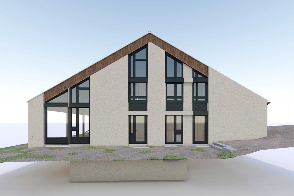 Greifensee ZH, mesure de bâtiment, façade 3D, HMQ AG