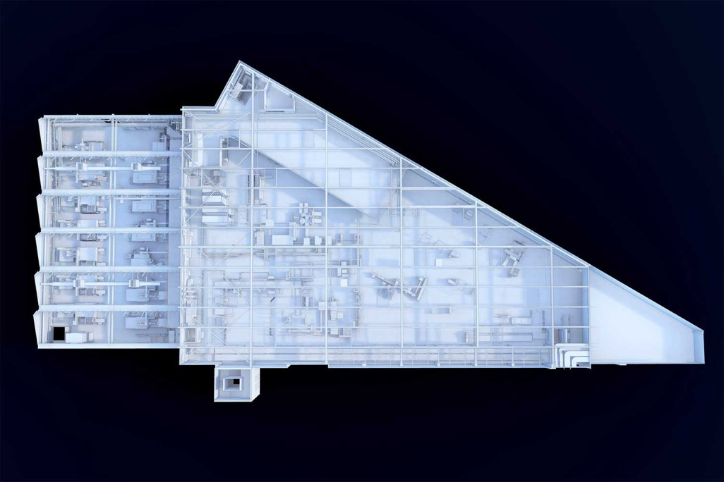 Jona, hall de production Geberit, plans en 3D, HMQ AG
