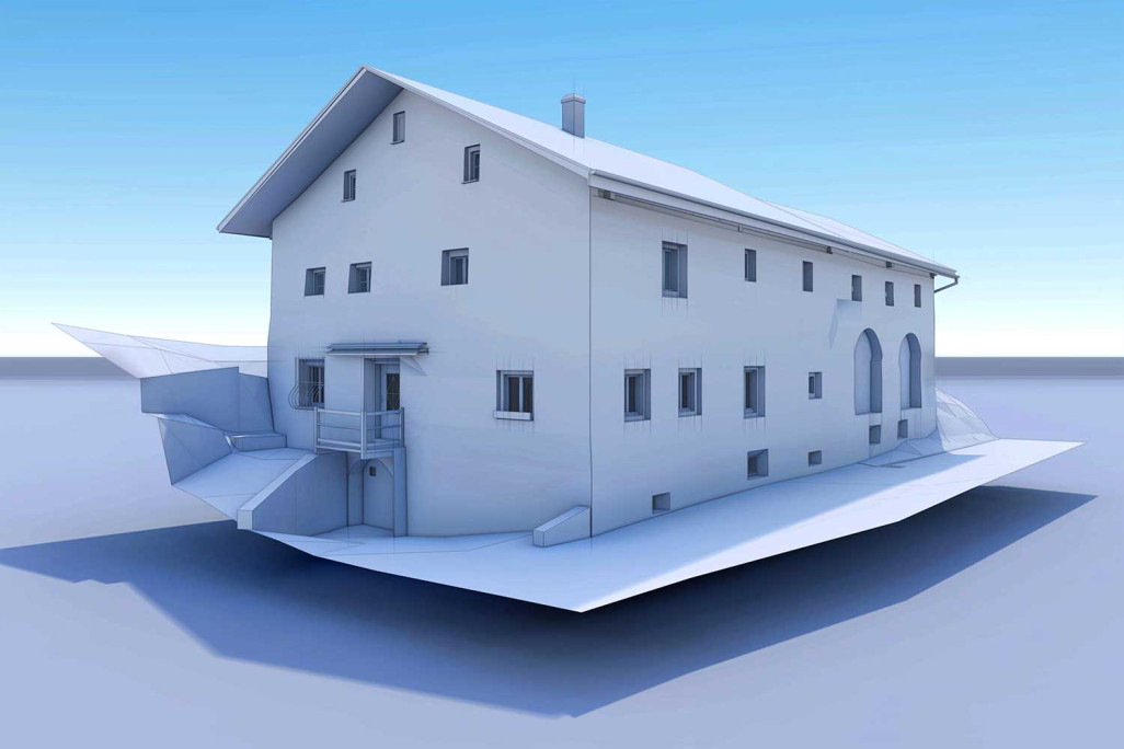 Martina GR, relevé de bâtiment en 3D, HMQ AG