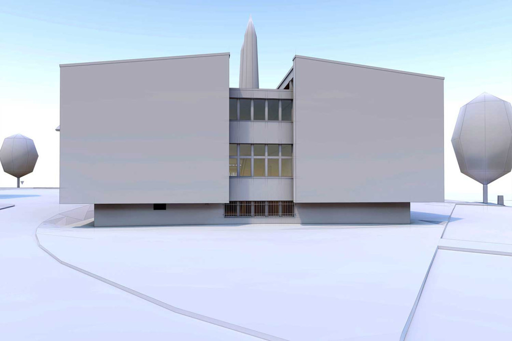 Lucerne, école Dorf, maquette 3D, HMQ AG