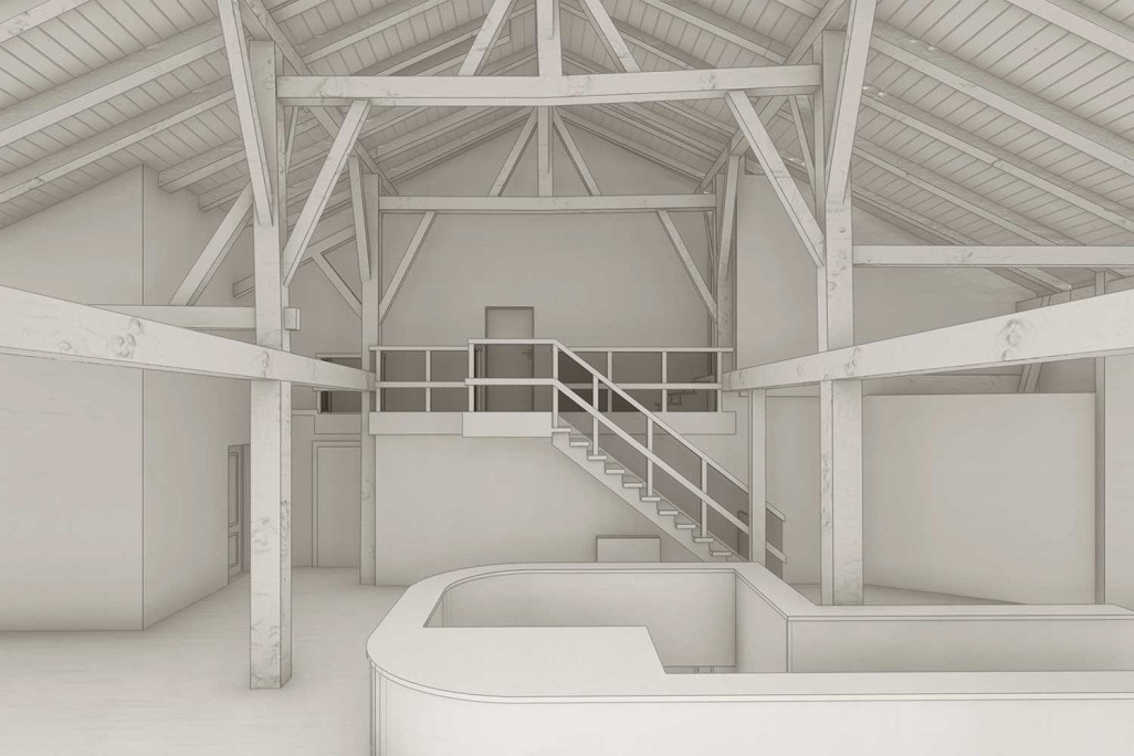 Conception 3D, ferme dans le Jura, relevé du bâtiment, HMQ AG