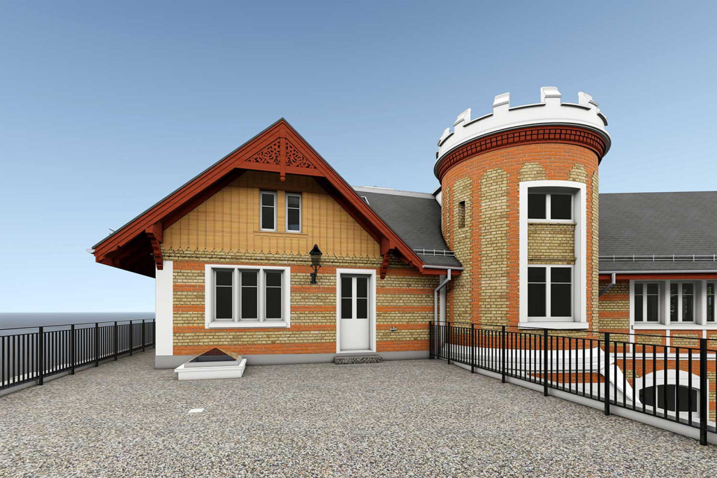 Zurich ZH, Rämiburg, modèle 3D texturé, HMQ AG