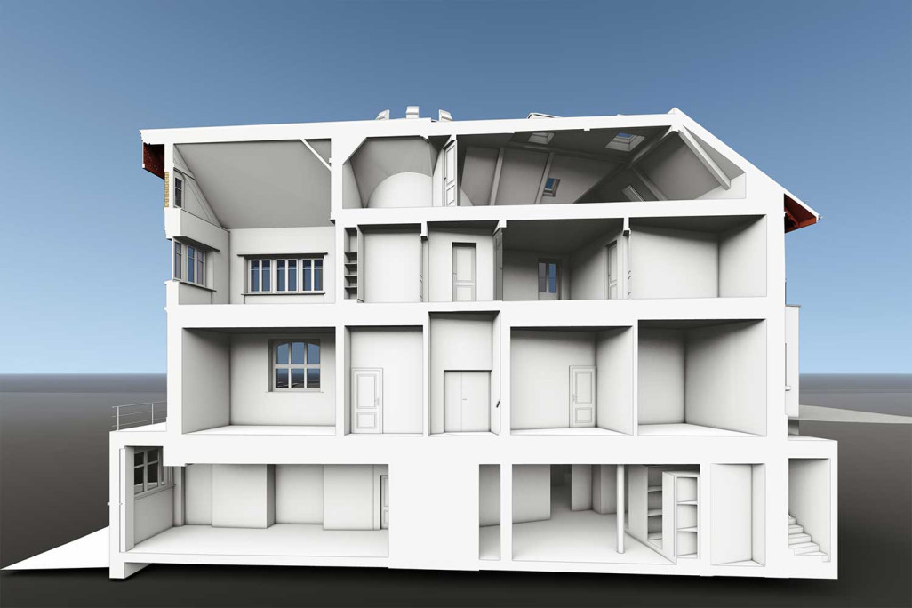 Zurich ZH, Rämiburg, coupe 3D, HMQ AG