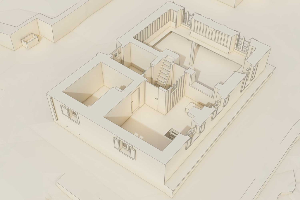 Saas-Grund VS, cabane CAS Weissmies, mesure 3D, HMQ AG