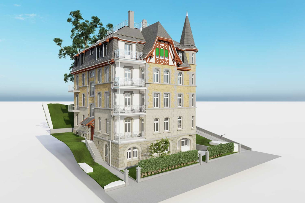 Zurich, villa de prestige, relevé 3D, HMQ AG