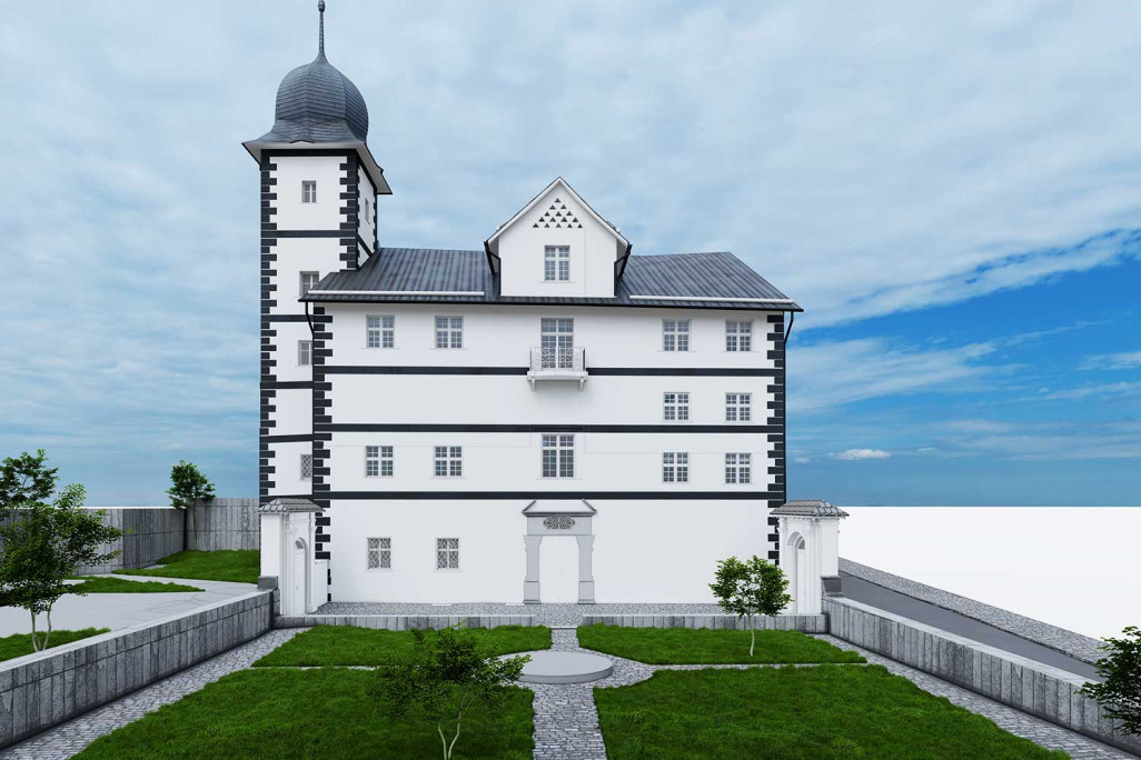 Flims GR, mesure du bâtiment, modèle 3D, façade, HMQ AG