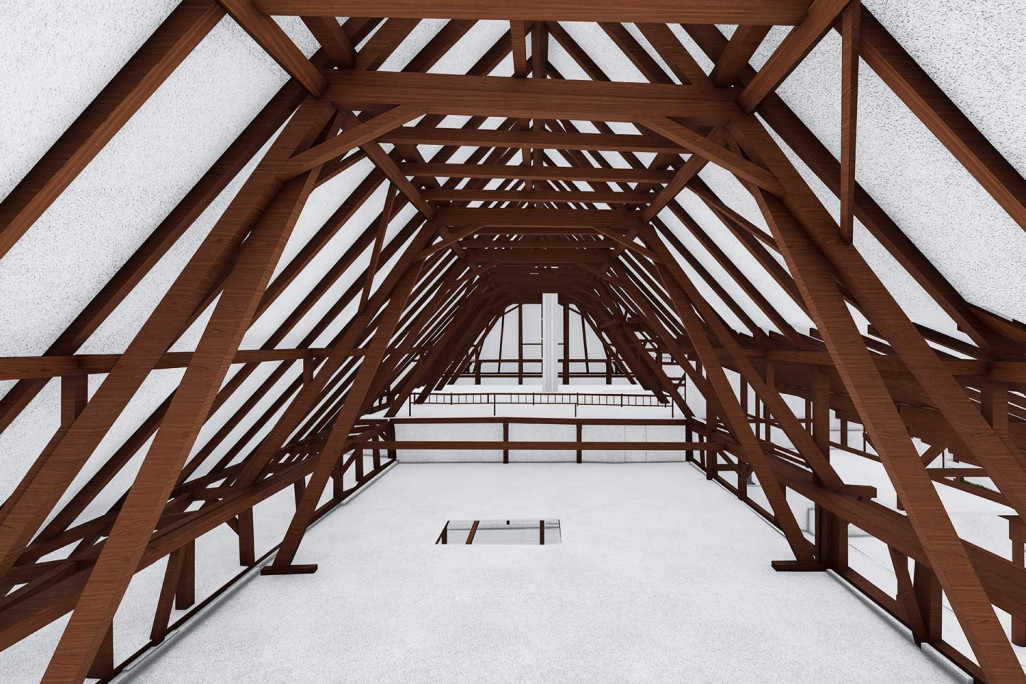 Uettligen BE, ferme, mesure du bâtiment, construction de toiture en 3D, HMQ AG