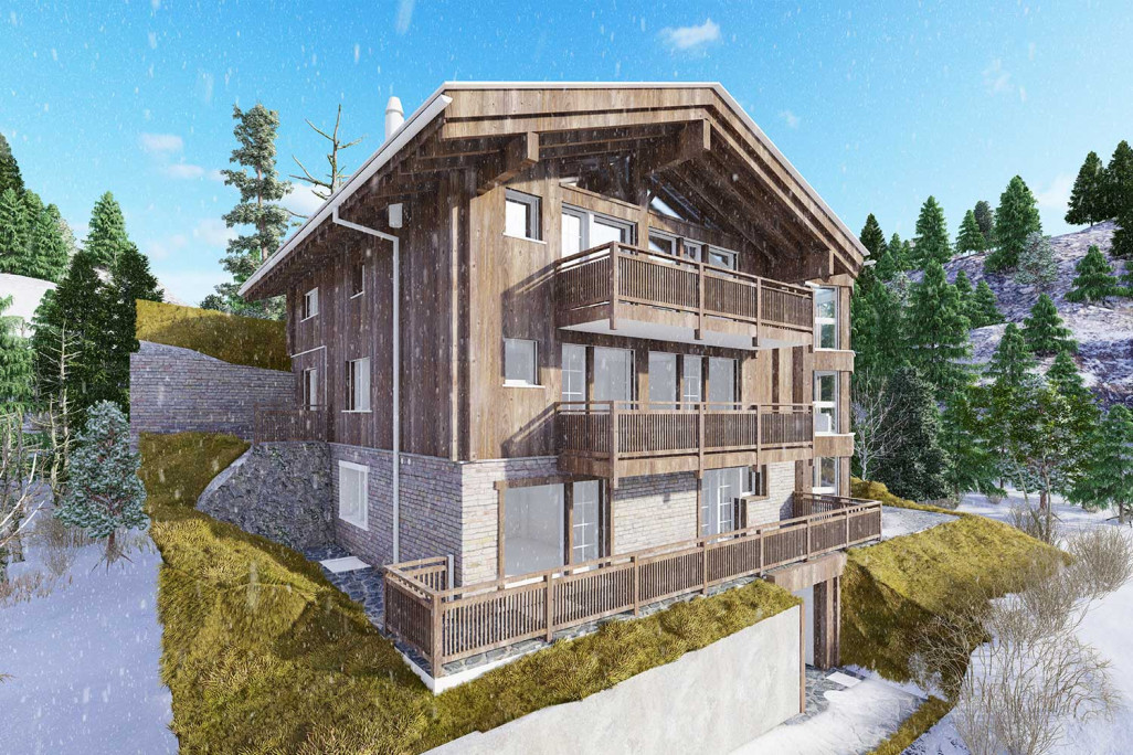 Zermatt VS, chalet, modélisation 3D, HMQ AG