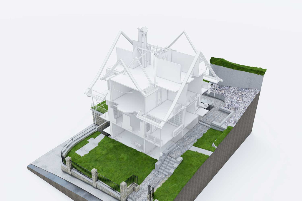 Maison de maître à Zurich, structures du modèle 3D, HMQ AG