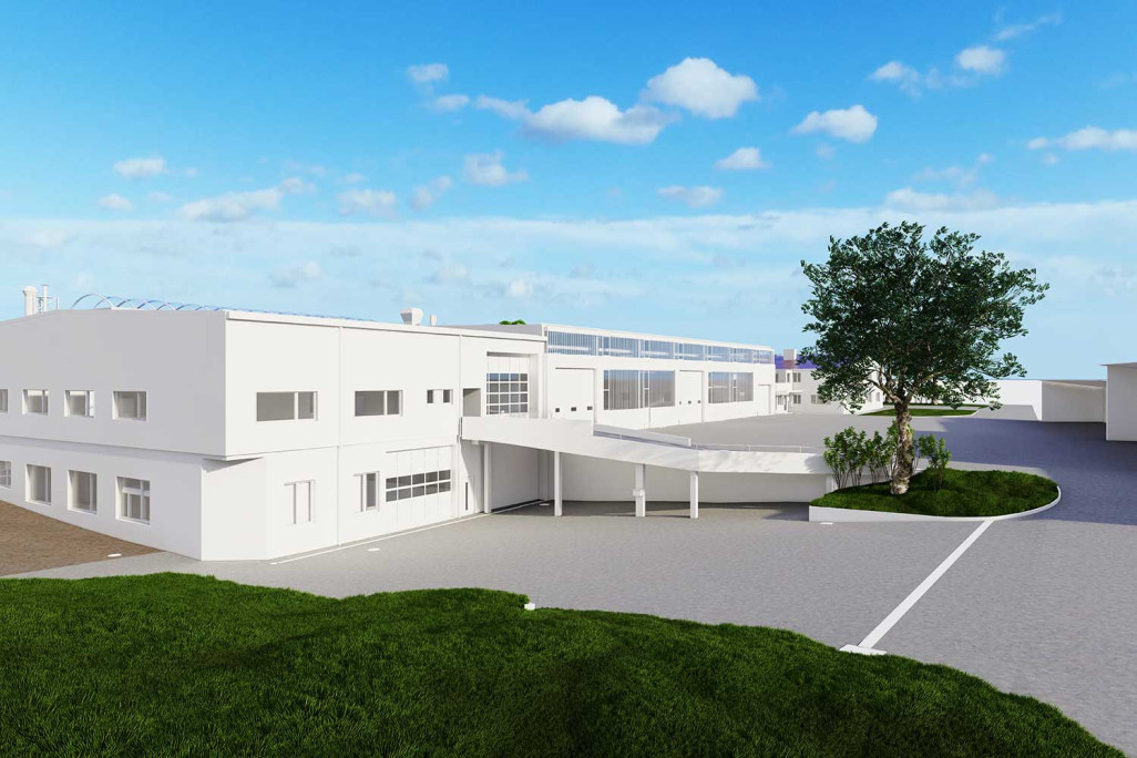 Relevé du bâtiment, modèle 3D du site industriel à Marthalen, HMQ AG