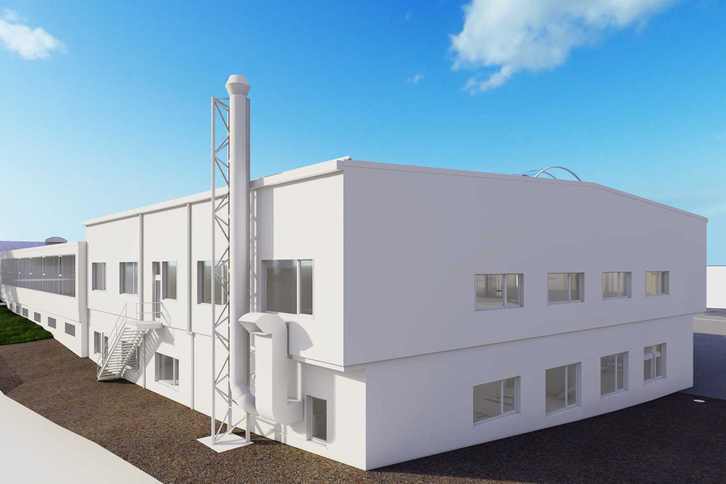 Zone industrielle à Marthalen sous forme de modèle BIM 3D, HMQ AG