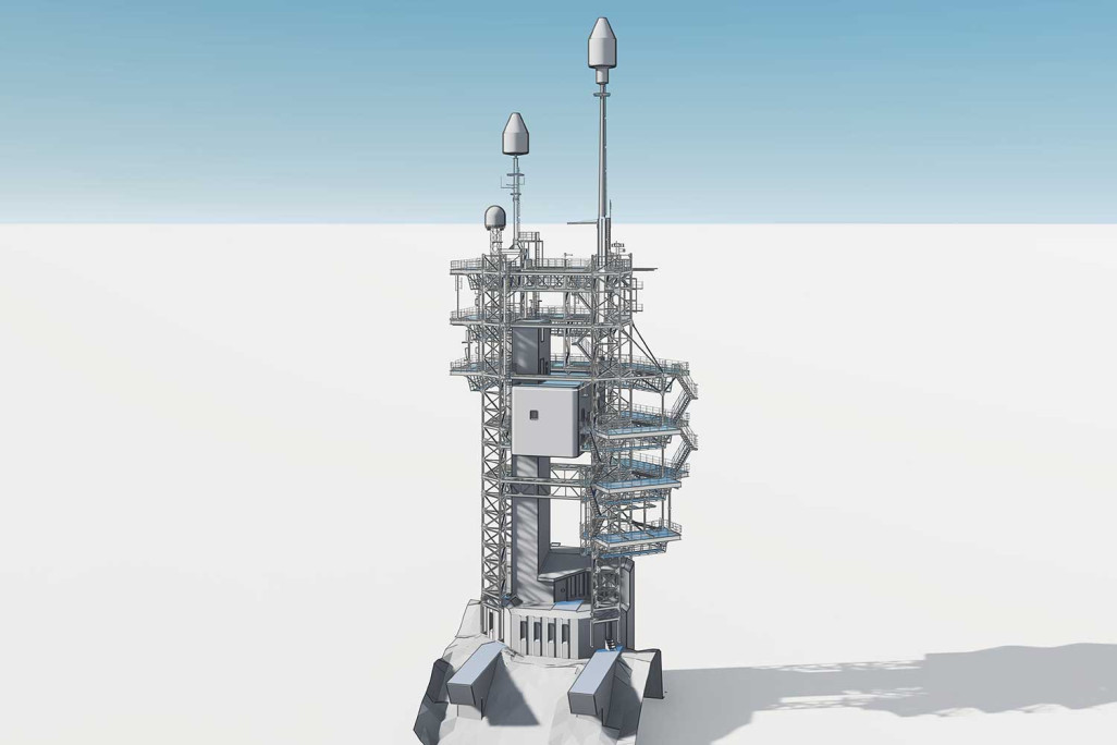 Tour d'antenne sur le Titlis sous forme de modèle 3D, HMQ AG