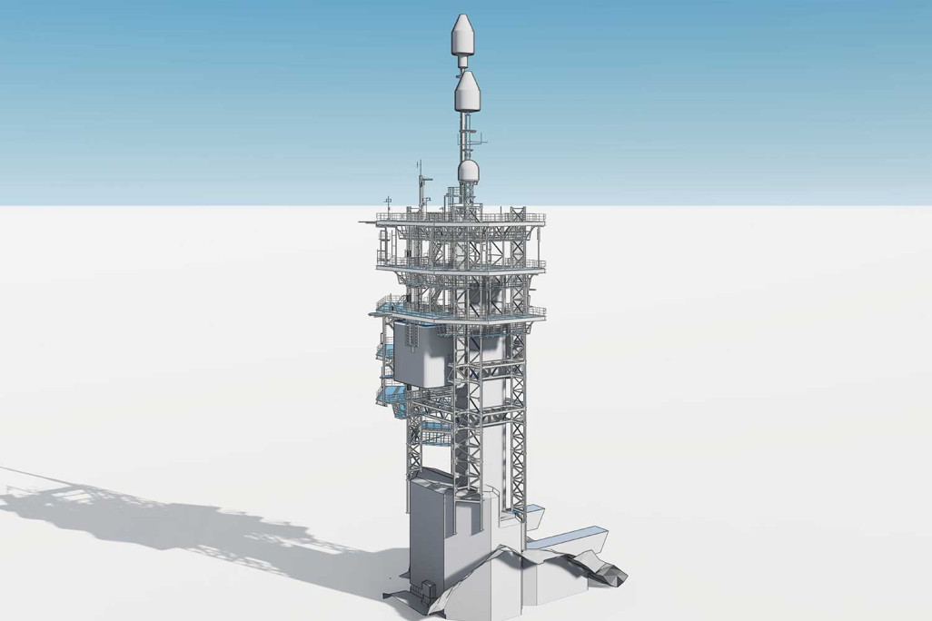 Numérisation laser 3D de la tour d'antenne du Titlis, HMQ AG