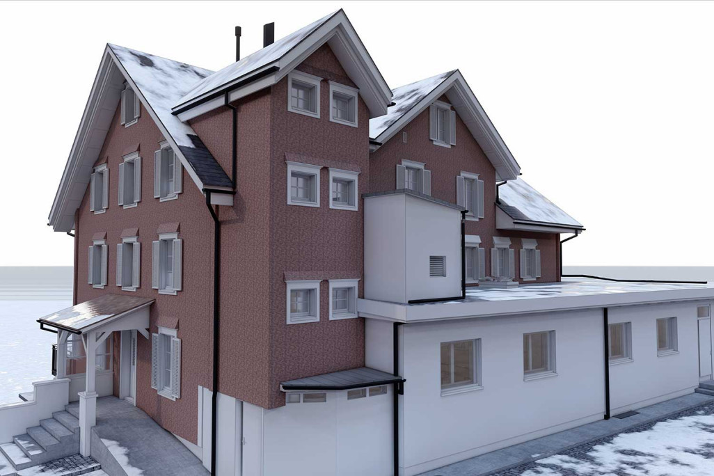 Jumeau numérique de la maison des pèlerins à Niederrickenbach, HMQ AG