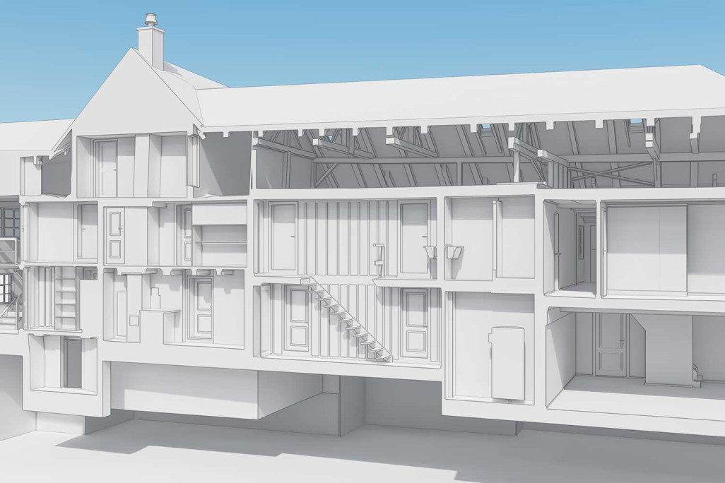 Modèle 3D des étages de la Jennyhaus à Wildhaus, HMQ AG