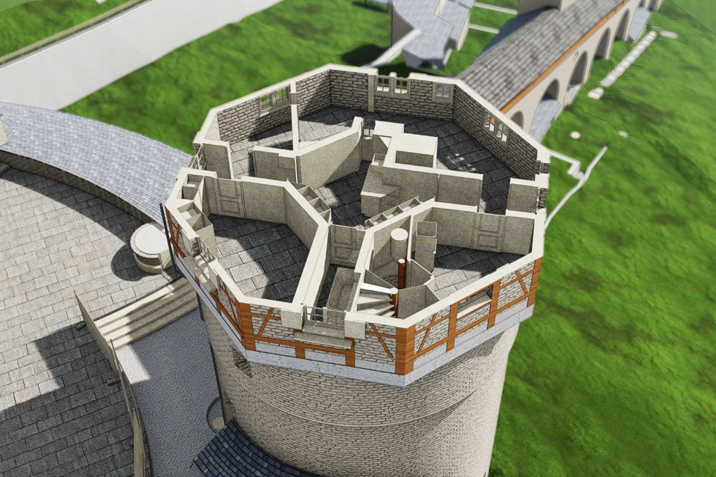 Coupe 3D de la tour Munot à Schaffhouse, HMQ AG