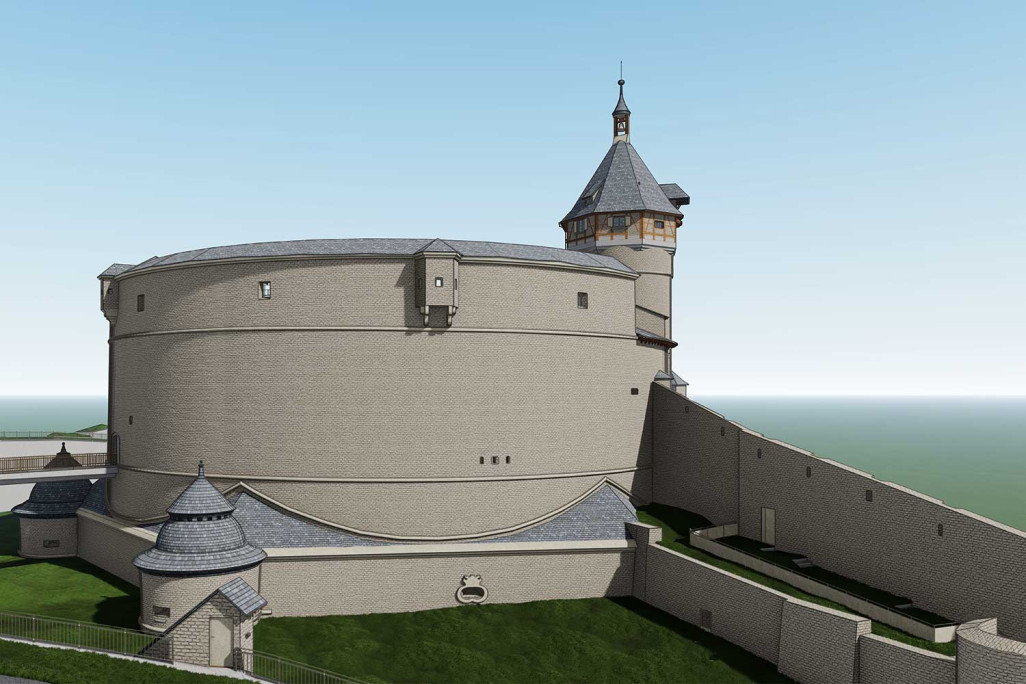 Jumeau numérique en 3D, Munot à Schaffhouse, HMQ AG