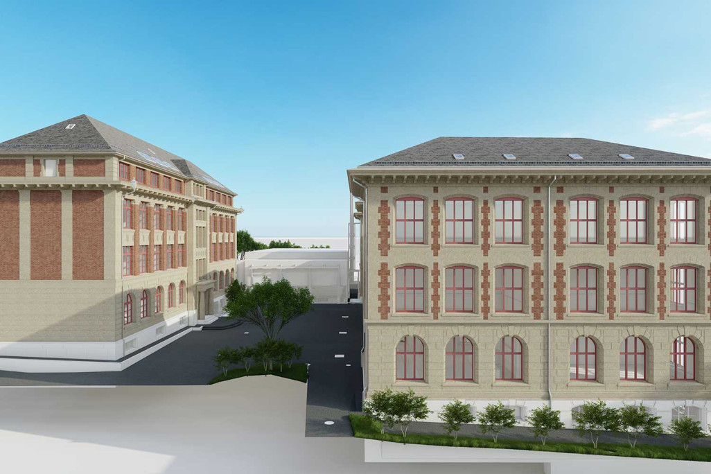 Mesure du bâtiment et modélisation 3D par l'école d'ingénieurs de Burgdorf, HMQ AG