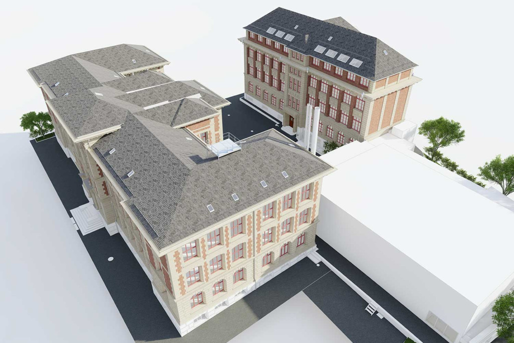 Relevé du bâtiment de l'école d'ingénieurs de Burgdorf, HMQ AG