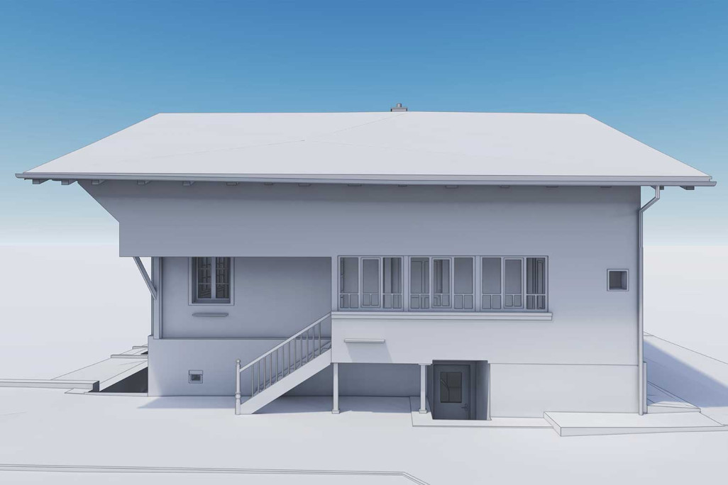 Jumeau numérique en 3D d'un chalet à Meiringen, HMQ AG