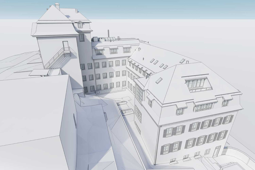 Modèle BIM 3D de la clinique de rééducation de Baden, HMQ AG