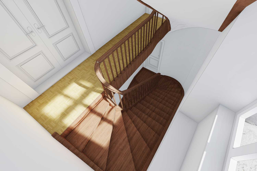 Mesure d'un bâtiment à l'aide d'un scanner laser 3D d'une villa au bord du lac à Zoug, HMQ AG