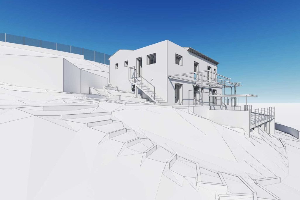 Relevé du bâtiment et modélisation 3D d'une villa à Saint-Tropez, HMQ AG