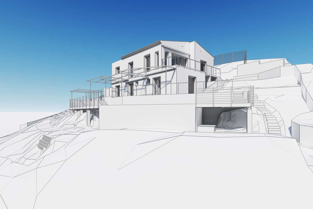 Mesure d'un bâtiment à Saint-Tropez, sur la Méditerranée, HMQ AG