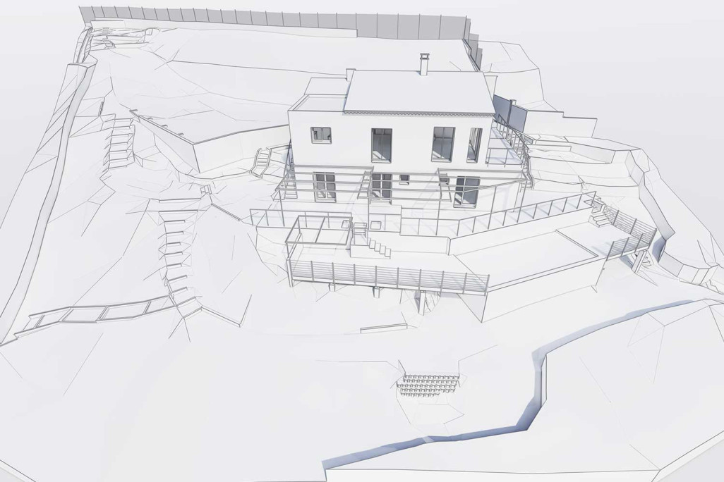 Modèle 3D d'une villa et de ses environs à Saint-Tropez en France, HMQ AG