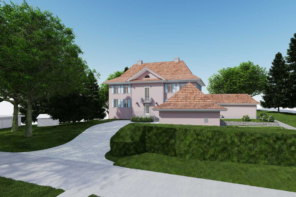 Mesure du bâtiment et modélisation 3D d'une villa à Kastanienbaum, HMQ AG