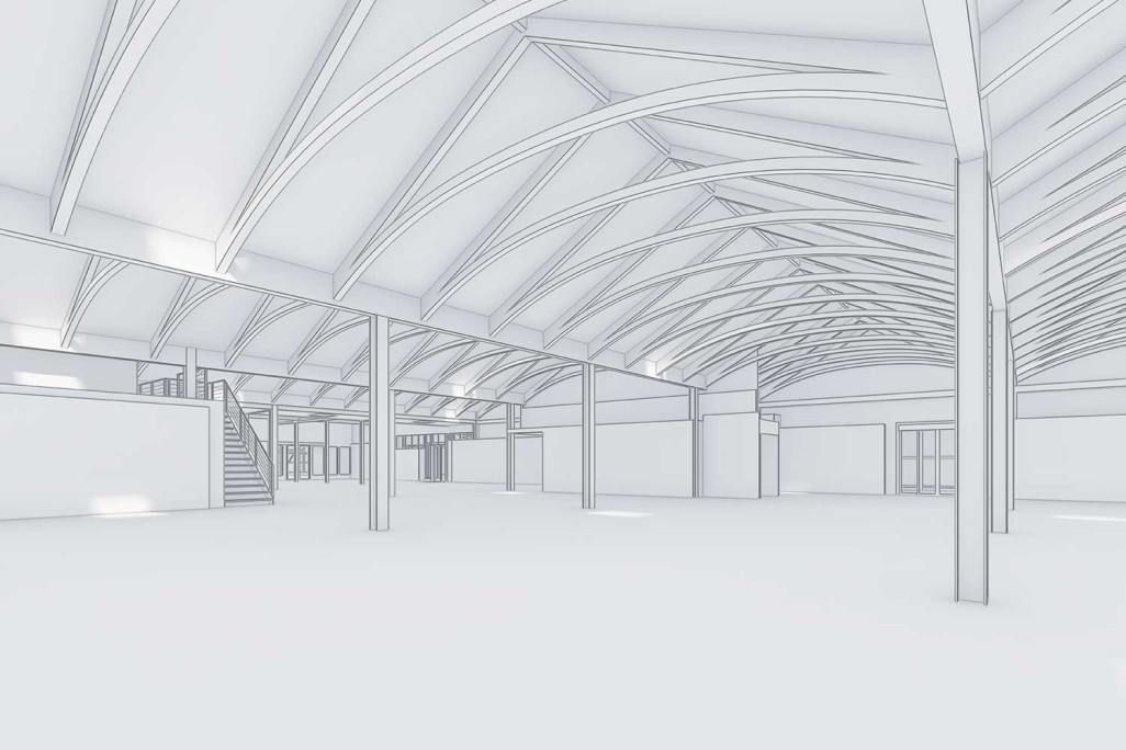 Construction de toiture en 3D du site Landi à Gelterkinden, HMQ AG